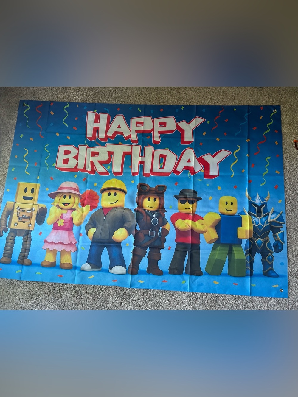 Happy Birthday Roblox-Inspired Party Backdrop